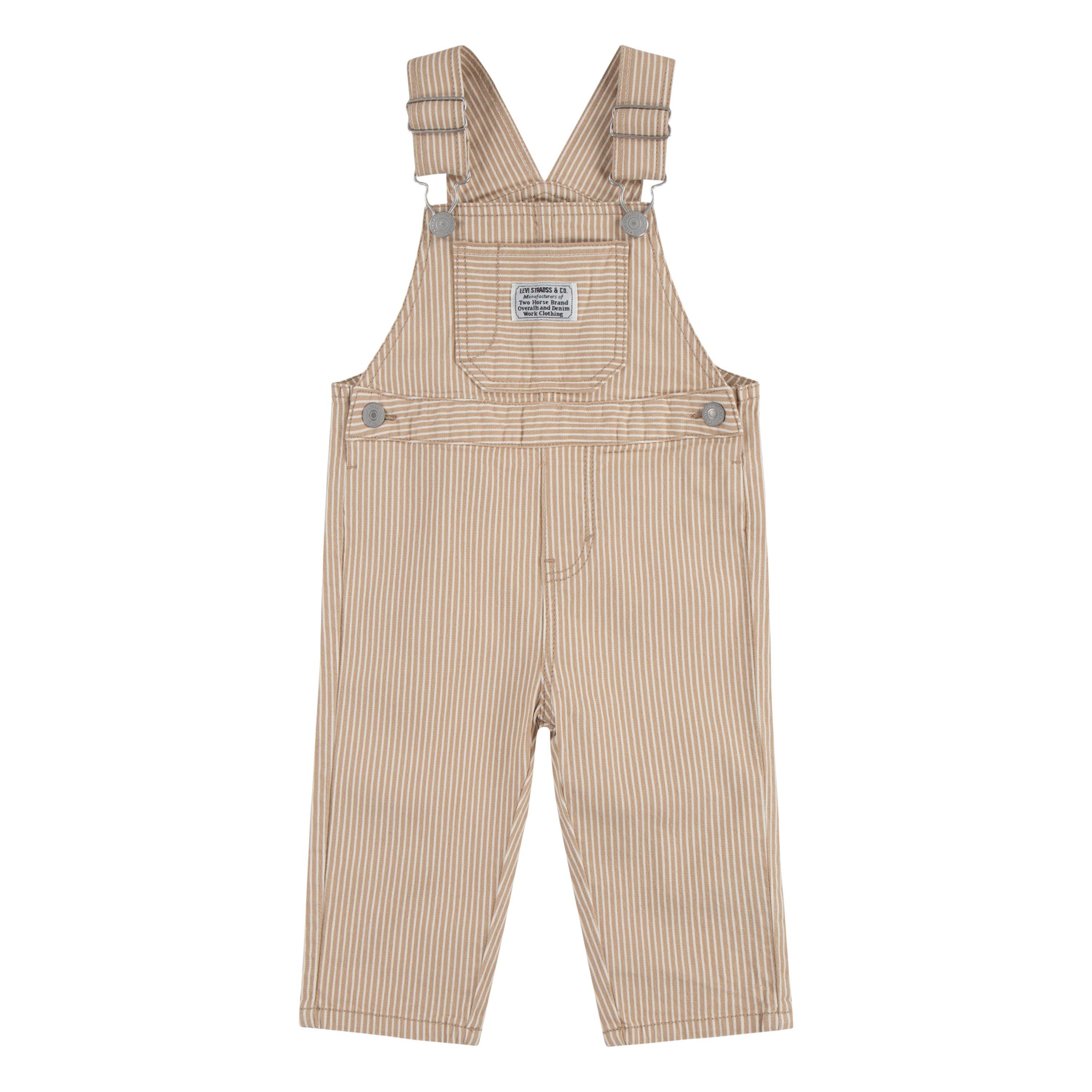 Levi's Railroad Stripe Baby Boys' Tan Overalls - TAN